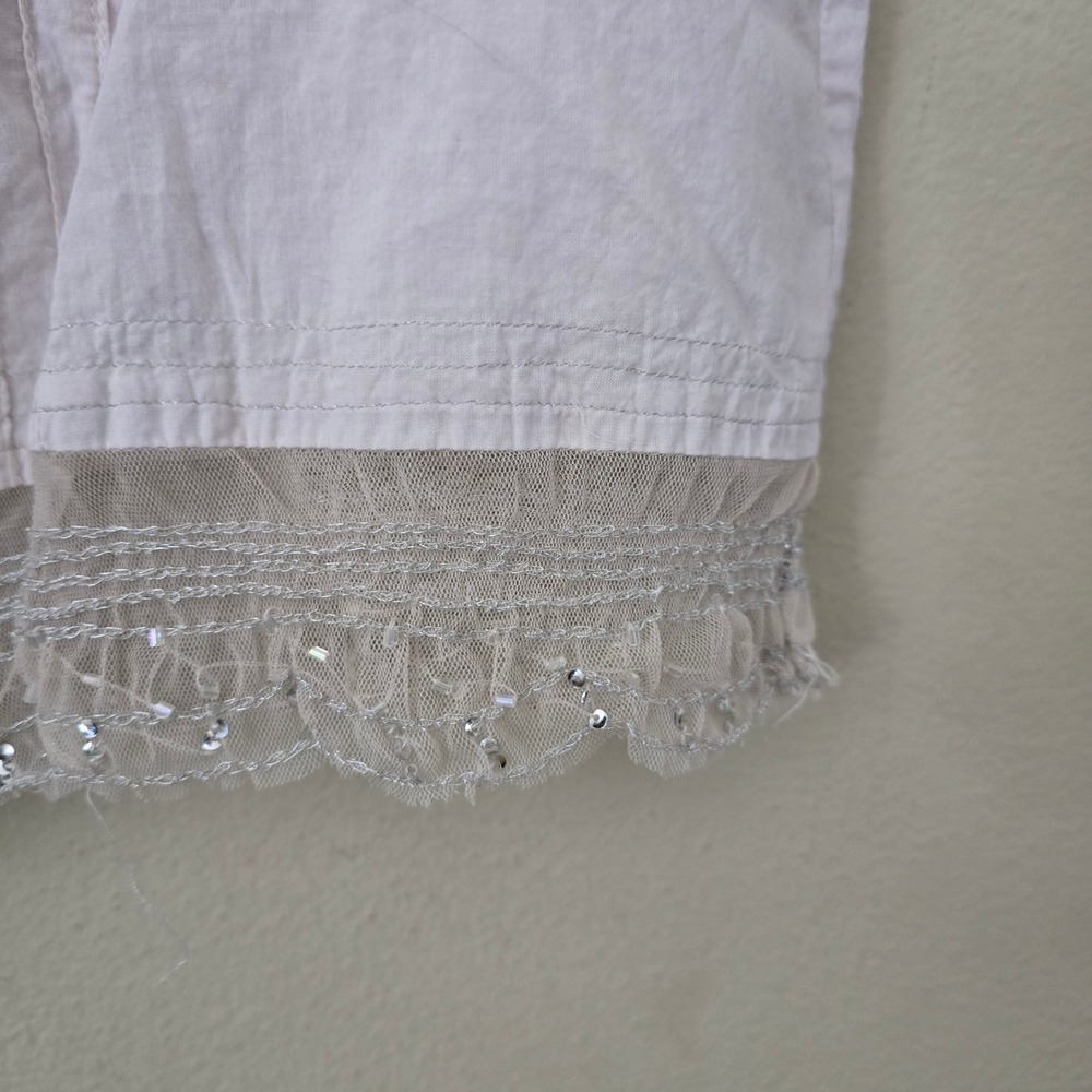 Phool Lavender Sleeveless Pintuck Sequin Trim Blouse Top Plus Size 1X Bohemian - Picture 4 of 14